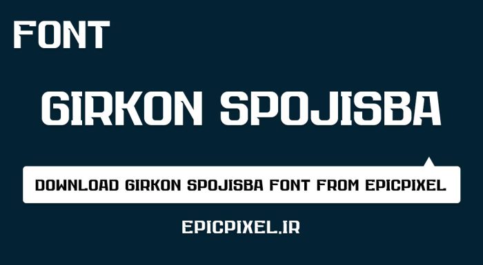 فونت Girkon Spojisba انگلیسی