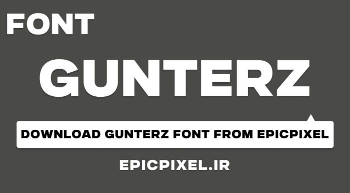فونت Gunterz انگلیسی