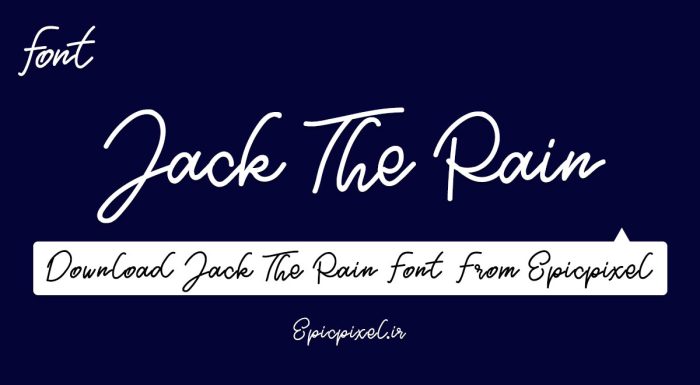 فونت Jack The Rain انگلیسی