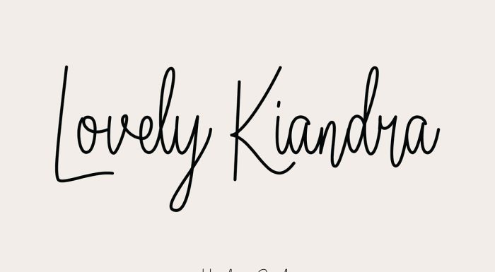 فونت Lovely Kiandra انگلیسی