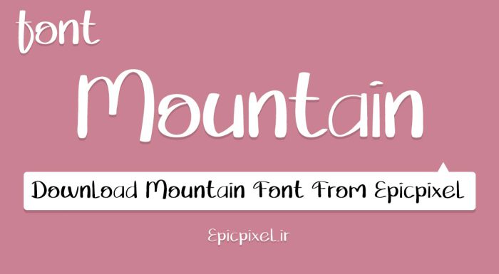 فونت Mountain انگلیسی