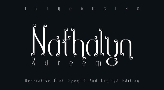 فونت Nathalyn Kareem انگلیسی