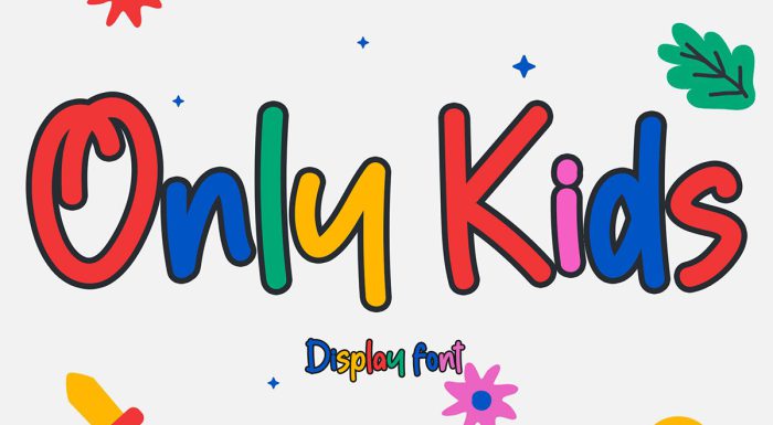 فونت Only Kids انگلیسی