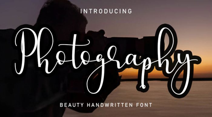 فونت Photography انگلیسی