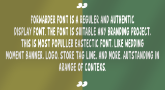 فونت Forwarder انگلیسی