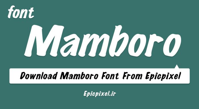 فونت Mamboro انگلیسی