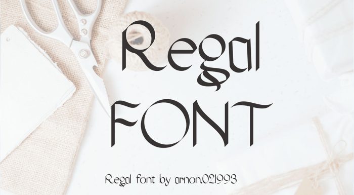 فونت Regal انگلیسی