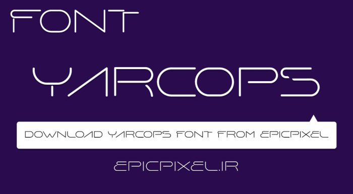 فونت yarcops انگلیسی