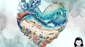 عکس های دوربری شده قلب ساحلی آبرنگی