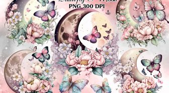 عکس های دوربری شده ماه پروانه و گل فانتزی