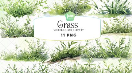 عکس های دوربری شده چمن سبز آبرنگی