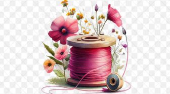 عکس های دوربری شده لوازم خیاطی صورتی آبرنگی