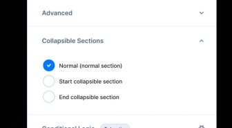 افزونه Gravity Forms Collapsible Sections بخش بندی فرم های گرویتی فرمز