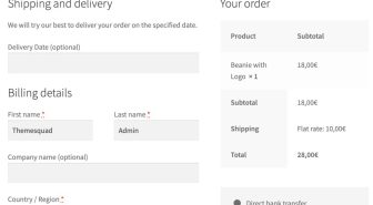 افزونه Order Delivery for WooCommerce ثبت تاریخ تحویل سفارش توسط مشتری در ووکامرس