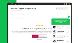 افزونه WordPress Support Using WhatsApp افزودن چت واتس آپ و پشتیبانی به وردپرس