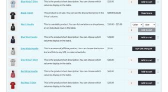 افزونه WooCommerce Product Table جدول پیشرفته محصولات ووکامرس