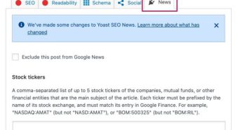افزونه Yoast News SEO سئو اخبار یوست