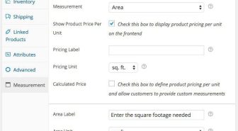 افزونه WooCommerce Measurement Price Calculator محاسبه قیمت بر اساس ابعاد و اندازه ووکامرس