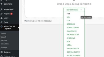 افزونه All-in-One WP Migration Unlimited Extension بکاپ گیری و انتقال سایت وردپرس