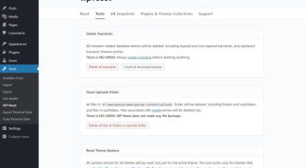افزونه WP Reset Pro بازیابی یا ریست وردپرس پرو