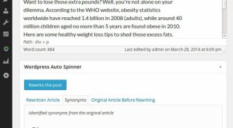 افزونه Wordpress Auto Spinner بازنویسی خودکار محتوا اتو اسپینر وردپرس