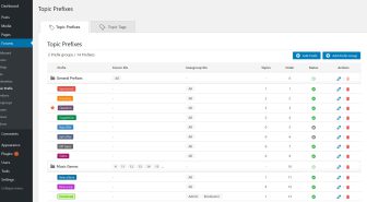 افزونه wpForo Topic Prefix & Tag Manager پیشوند و تگ موضوعات انجمن ساز وردپرس فورو