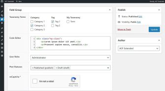 افزونه ACF Extended Pro فیلدهای سفارشی پیشرفته تر اکستندد پرو