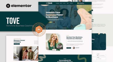 تمپلیت کیت Tove مربیگری کسب و کار توه المنتور