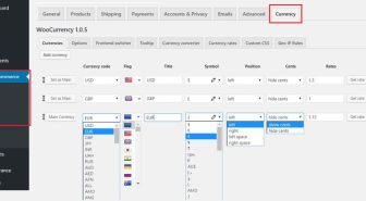 افزونه WBW Currency Switcher for WooCommerce PRO واحد پول مختلف ووکامرس