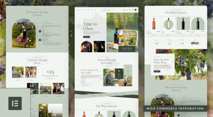 تمپلیت کیت Vintneri فروشگاه نوشیدنی و نوشیدنی سازی وینتنری
