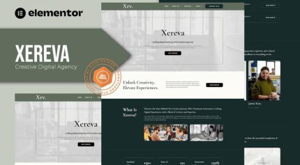 تمپلیت کیت Xereva آژانس دیجیتال خلاقانه زیریوا المنتور