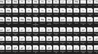 تعدادی از فایل های مجموعه فونت های فارسی رایگان