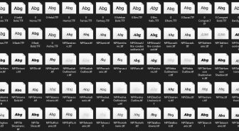 تعدادی از فایل های مجموعه فونت های فارسی رایگان