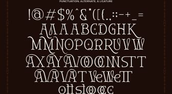 حروف فونت انگلیسی Kavaroom