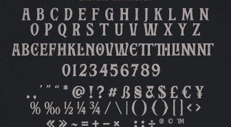 حروف فونت انگلیسی Balverd