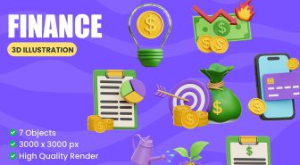 دانلود 7 آیکن سه بعدی امور مالی