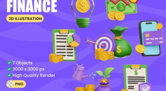 دانلود 7 آیکن سه بعدی امور مالی