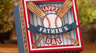 دانلود طرح کاردستی جعبه هدیه بیسبال 3 بعدی