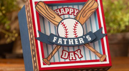 دانلود طرح کاردستی جعبه هدیه بیسبال 3 بعدی