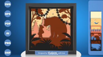 دانلود طرح کاردستی کاغذی مامان خرسه 3 بعدی