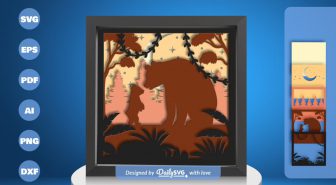 دانلود طرح کاردستی کاغذی مامان خرسه 3 بعدی