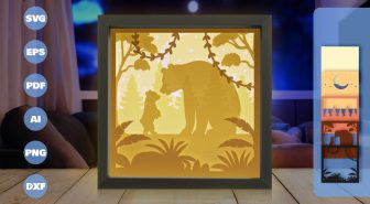 دانلود طرح کاردستی کاغذی مامان خرسه 3 بعدی