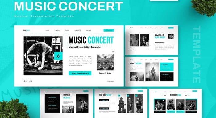 دانلود قالب پاورپوینت Music Concert موزیکال