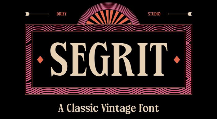 دانلود فونت انگلیسی Segrit