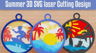 دانلود طرح کاردستی کاغذی تابستانه دایره ای 3 بعدی