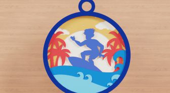 دانلود طرح کاردستی کاغذی تابستانه دایره ای 3 بعدی