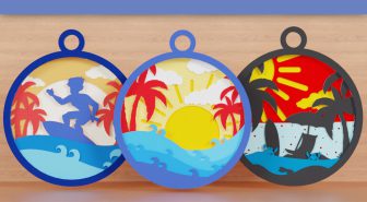 دانلود طرح کاردستی کاغذی تابستانه دایره ای 3 بعدی