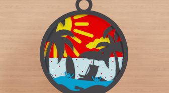 دانلود طرح کاردستی کاغذی تابستانه دایره ای 3 بعدی