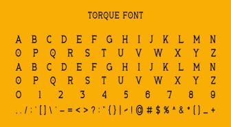 دانلود فونت انگلیسی Torque
