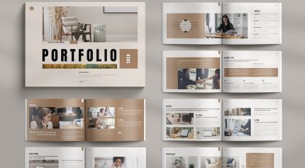 دانلود بروشور لایه باز نمونه کار Portfolio